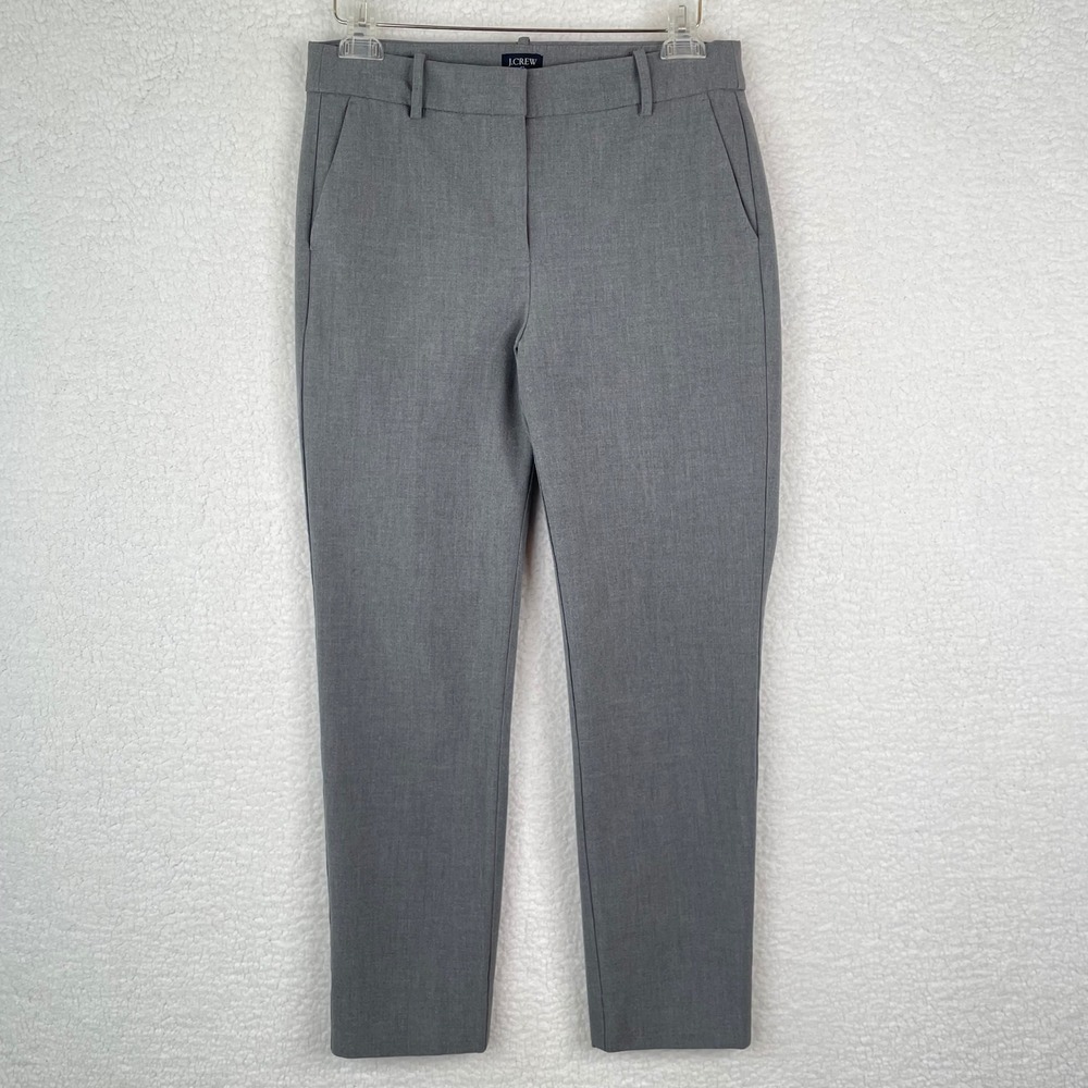 J.Crew Ruby Crop Pant Grey Heathered Slim Trousers‎ Size 6 Workwear Office